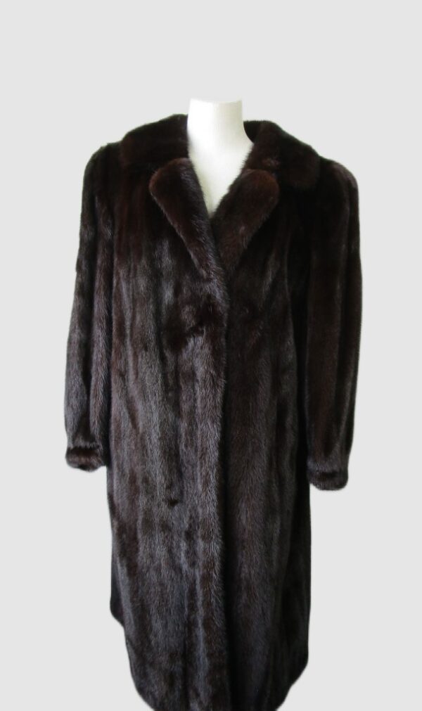 Women's Sz 10/12 M Dark Ranch Mink Fur Coat Jacket MINT+ Woman