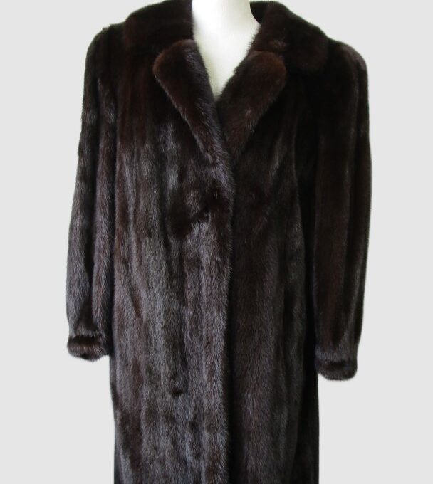 Women's Sz 10/12 M Dark Ranch Mink Fur Coat Jacket MINT+ Woman