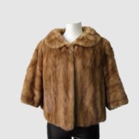 Women's Sz 6 Mink Fur Coat Jacket Bolero MINT Woman