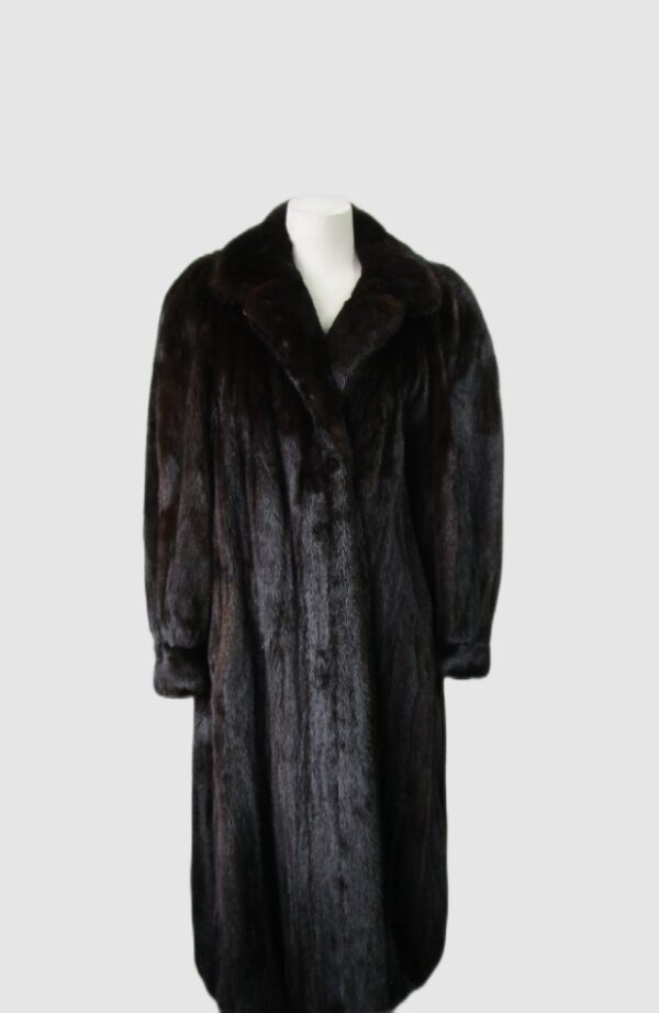 Women's Sz 12 Canadian Dark Ranch Female Mink Fur Coat Mint Woman