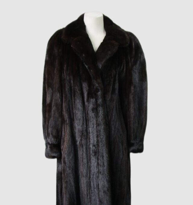 Women's Sz 12 Canadian Dark Ranch Female Mink Fur Coat Mint Woman