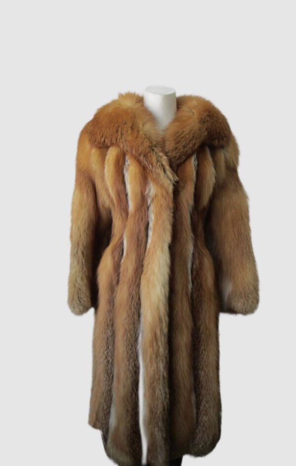 Women's Sz XXS 2 Natural Red Fox Fur Coat Jacket MINT+ Woman