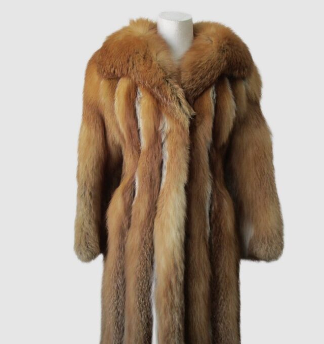 Women's Sz XXS 2 Natural Red Fox Fur Coat Jacket MINT+ Woman
