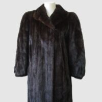 Women's Sz 12 Dark Ranch FEMALE Mink Fur Coat Jacket Mint+ CANADA MAJESTIC