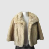 Women's Sz 6 S Pearl Mink Fur Jacket Bolero Coat MINT+ Woman