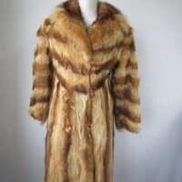 Women's Sz 4 Tanuki Raccoon Fur Coat Jacket MINT Woman