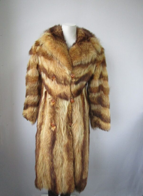 Women's Sz 4 Tanuki Raccoon Fur Coat Jacket MINT Woman