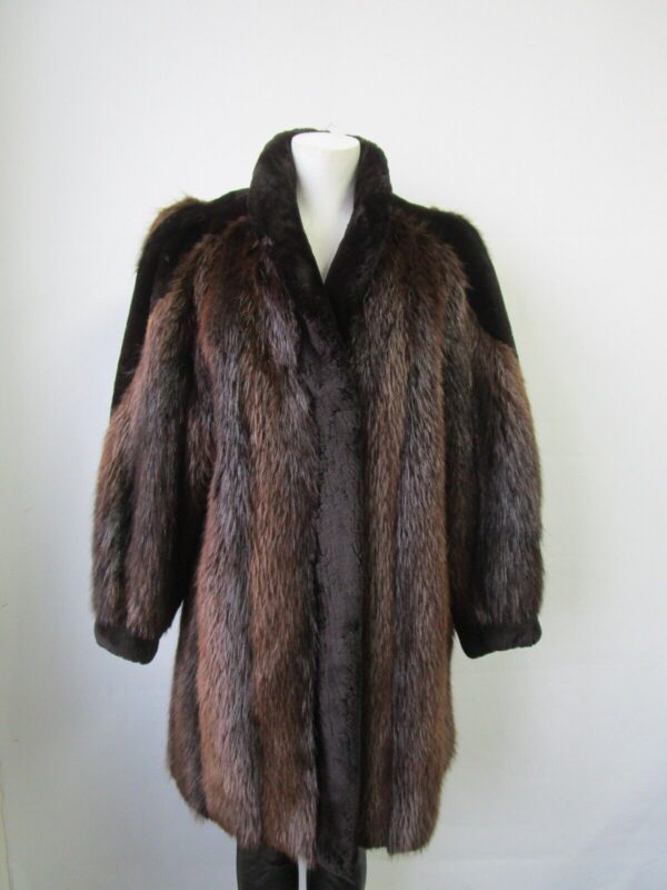 Women's Sz 10 MINT+ Beaver Fur Coat Jacket Woman - Image 2