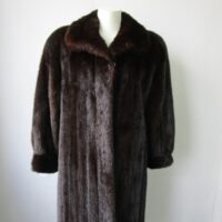 Women's Sz 6 Canadian Dark Ranch Mink Fur Coat MINT Woman