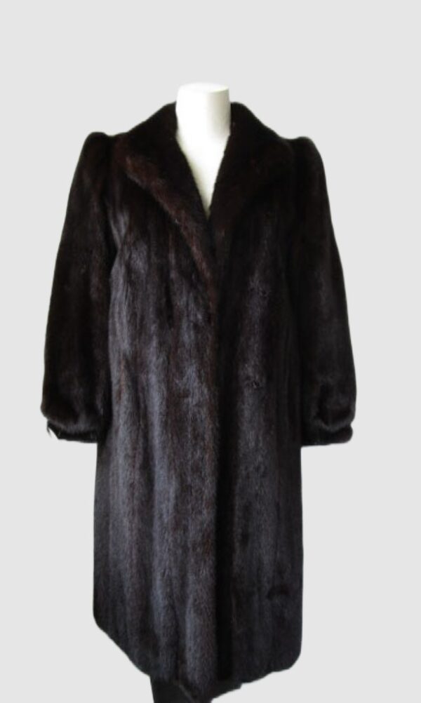 Women's Dark Ranch Mink Fur Coat Jacket MINT Sz 4