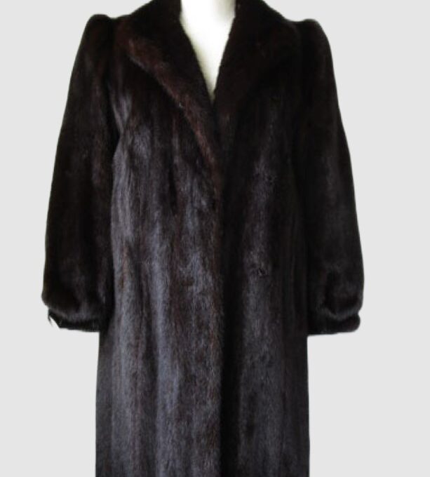 Women's Dark Ranch Mink Fur Coat Jacket MINT Sz 4