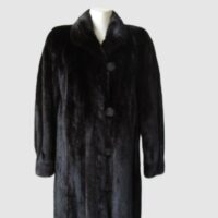 Women's Natural Black Mink Fur Coat Jacket MINT++ Sz 6