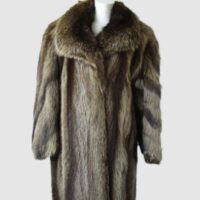 Raccoon Fur Coat Jacket MINT Sz 12
