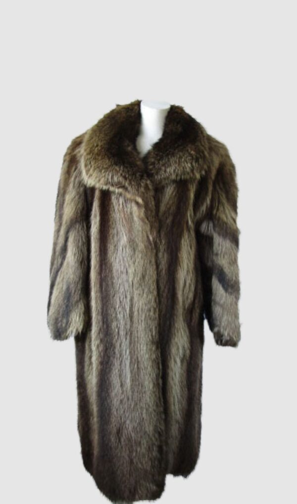 Raccoon Fur Coat Jacket MINT Sz 12