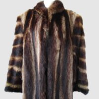 Raccoon Fur Coat Jacket MINT Sz 12
