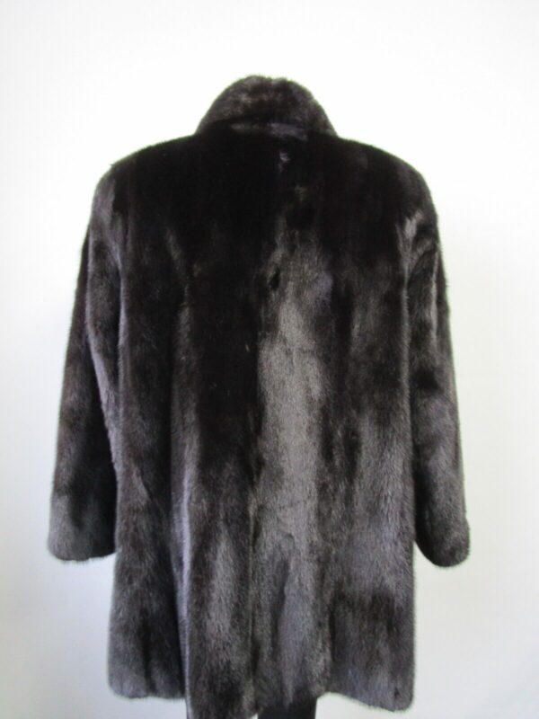 Women's Sz 6 Dark Ranch Canadian Mink Fur Coat Jacket SUPERB Woman - Image 4