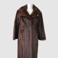 Women's Dark Pastel Mink Fur Coat Mint Sz 4 Woman
