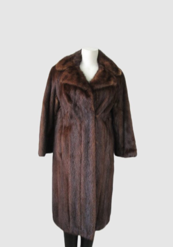Women's Dark Pastel Mink Fur Coat Mint Sz 4 Woman