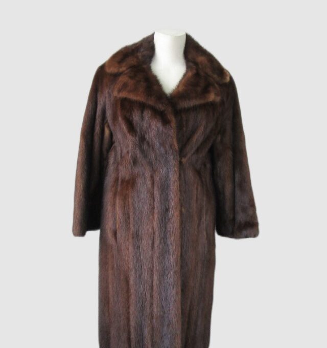 Women's Dark Pastel Mink Fur Coat Mint Sz 4 Woman