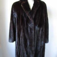 Women's Sz 10/12 Dark Ranch Mink Fur Coat SUPERB