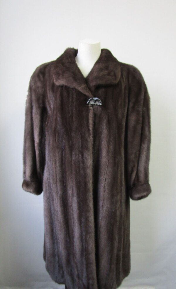 Women's Sz 6 Blue Iris Mink Fur Coat Jacket Superb Woman