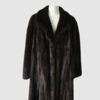 Women's Sz 16/18 XL Dark Ranch Mink Fur Coat MINT+ Woman