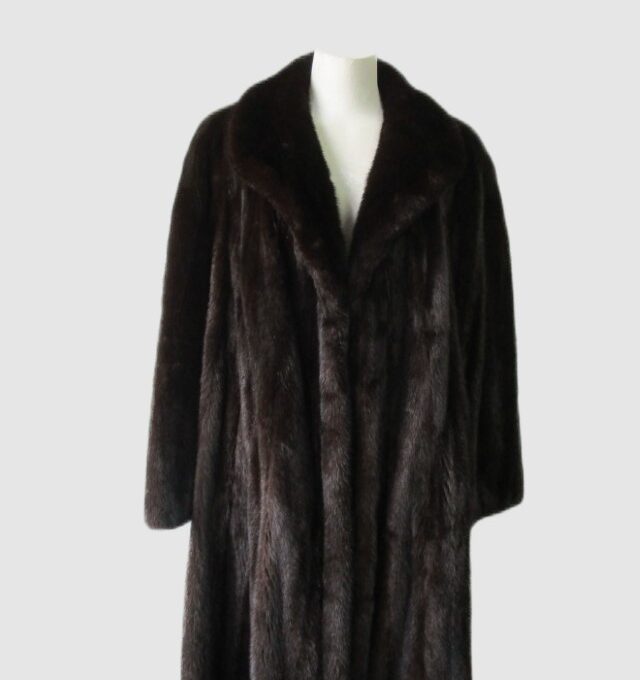 Women's Sz 16/18 XL Dark Ranch Mink Fur Coat Jacket MINT+ Woman