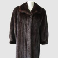Women's Sz 6 Canadian Dark Ranch Mink Fur Coat MINT Woman