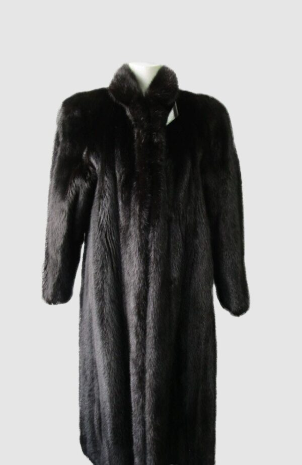 Women's Sz 4 Canadian Natural Black Mink Fur Coat Jacket MINT+ Woman