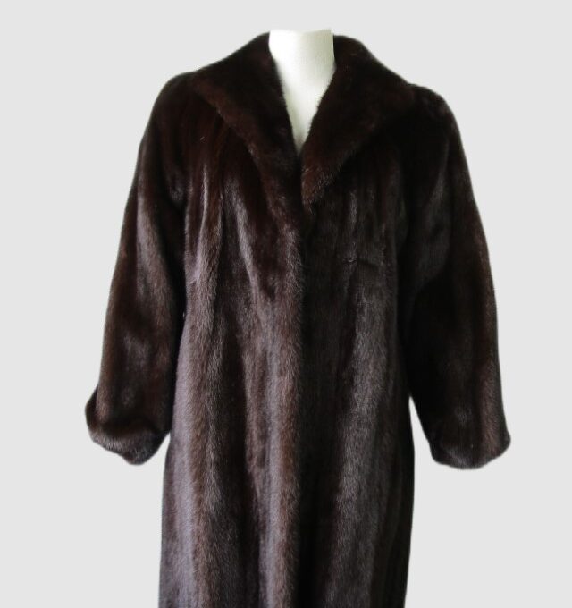 Women's Sz 4 Canadian Natural Dark Ranch Mink Fur Coat MINT+ Woman