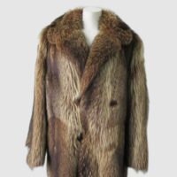 Men's Raccoon Fur Coat Jacket MINT Man Sz 40/42
