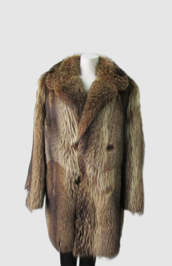 Men's Raccoon Fur Coat Jacket MINT Man Sz 40/42