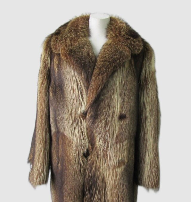 Men's Raccoon Fur Coat Jacket MINT Man Sz 40/42