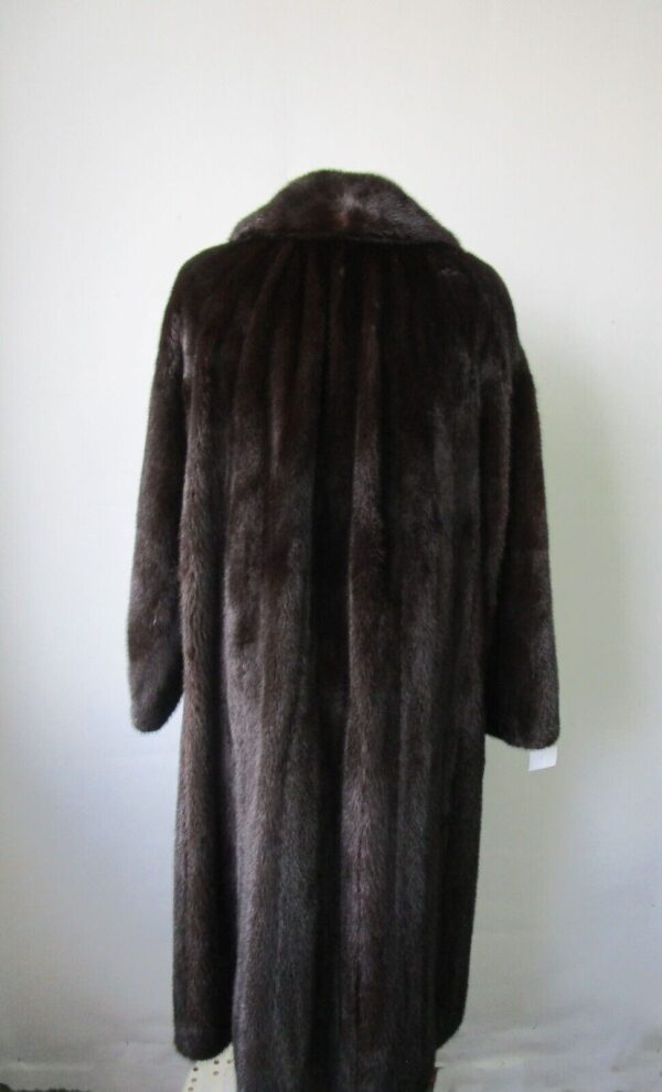 Women's Sz 10/12 Dark Ranch Mink Fur Coat MINT+ Woman - Image 4