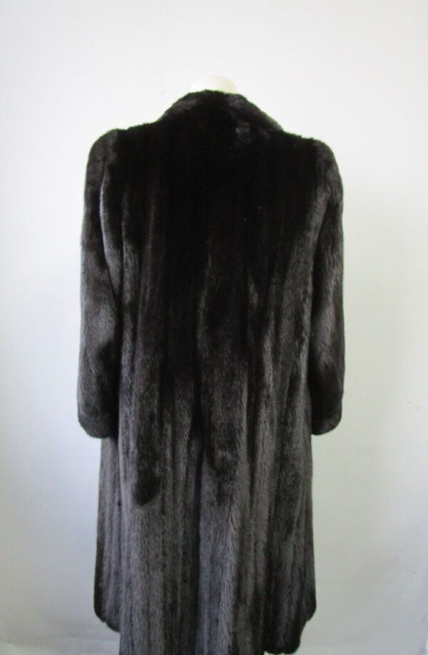 Women's Sz 6 Perfect FEMALE Mink Fur Coat Jacket Woman Black - Image 3