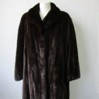 Women's Sz 16/18 XL Dark Ranch Mink Fur Coat MINT+ Woman