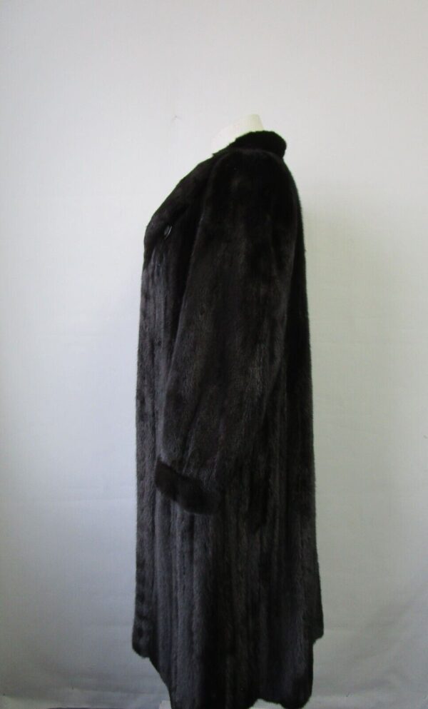 Women's Sz 6 Perfect FEMALE Mink Fur Coat Jacket Woman Black - Image 4