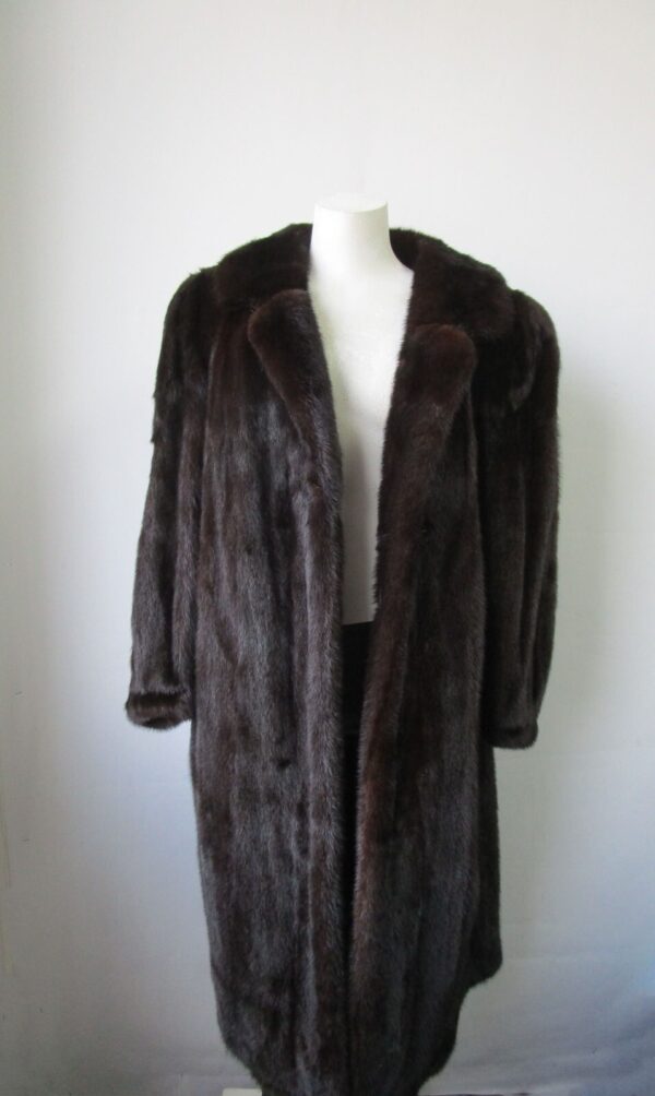 Women's Sz 10/12 M Dark Ranch Mink Fur Coat Jacket MINT+ Woman - Image 2