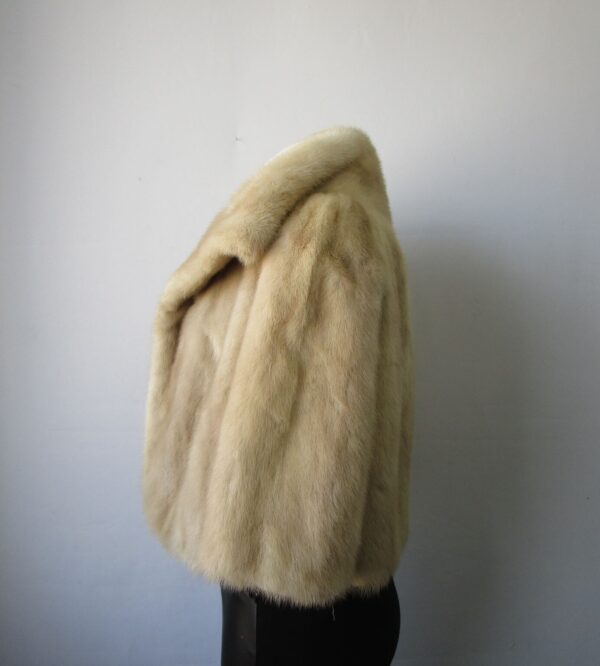 Women's Sz 6 S Pearl Mink Fur Jacket Bolero Coat MINT+ Woman - Image 4
