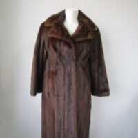 Women's Dark Pastel Mink Fur Coat Mint Sz 4 Woman