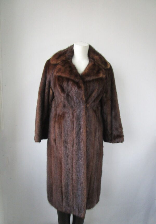 Women's Dark Pastel Mink Fur Coat Mint Sz 4 Woman