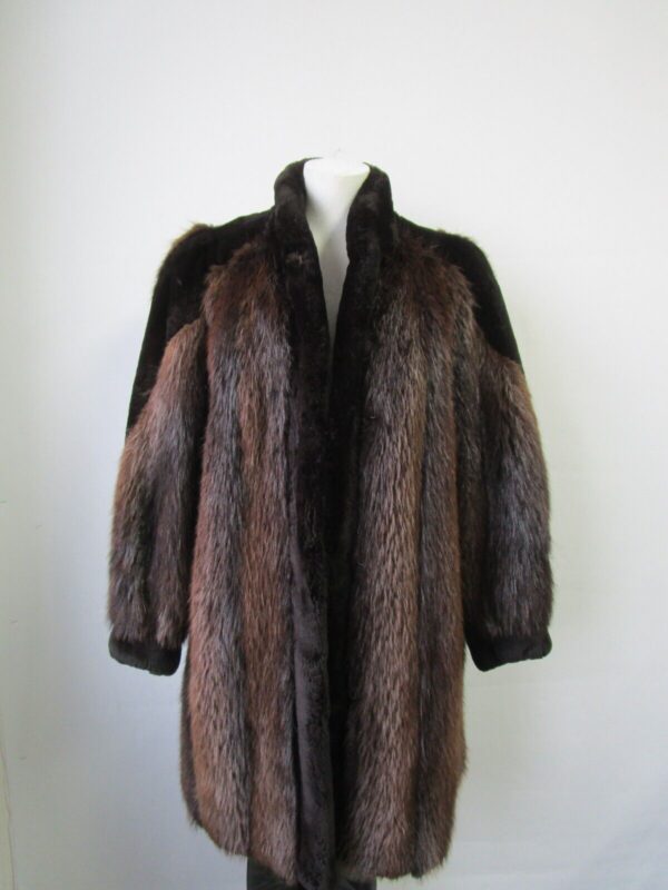 Women's Sz 10 MINT+ Beaver Fur Coat Jacket Woman