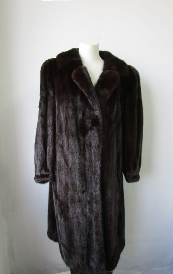 Women's Sz 10/12 M Dark Ranch Mink Fur Coat Jacket MINT+ Woman - Image 4