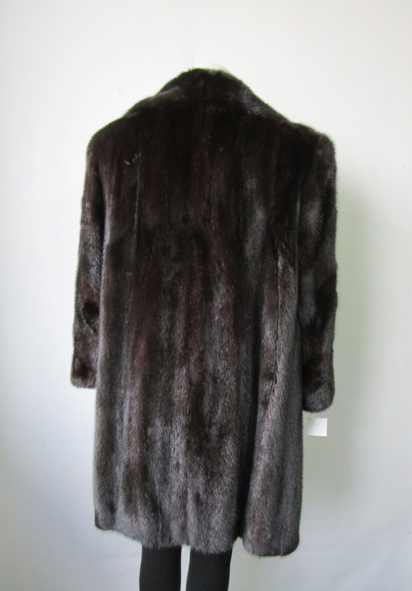 Women's Sz 10/12 Canadian Natural Dark Ranch Mink Fur Coat MINT Woman - Image 2