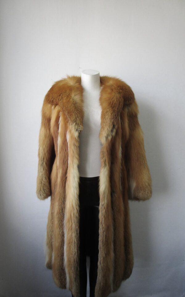 Women's Sz XXS 2 Natural Red Fox Fur Coat Jacket MINT+ Woman - Image 3