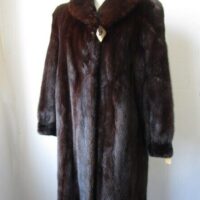 Women's Sz 10 Natural Dark Ranch Mink Fur Coat Jacket MINT