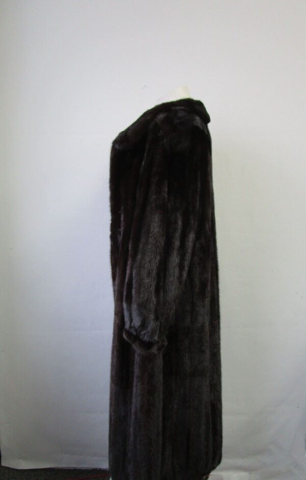 Women's Sz 6 Dark Ranch & Black Mink Fur Coat Jacket MINT Woman - Image 5