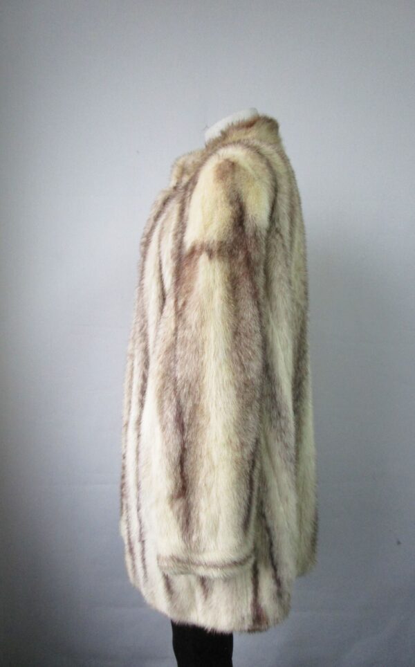 Women's Sz 8/10 Brown Cross MINK Fur Coat Woman MINT+ - Image 5