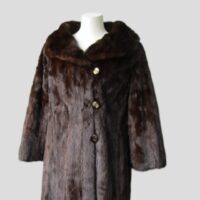 Women's Sz 10 Dark Ranch Mink Fur Coat Jacket Stroller MINT+