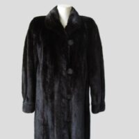 Women's Natural Black Mink Fur Coat Jacket MINT++ Sz 6